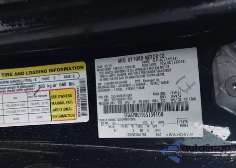 2018 Ford Mustang Gt z USA, uszkodzony, nr VIN 1FA6P8CF9J5159100